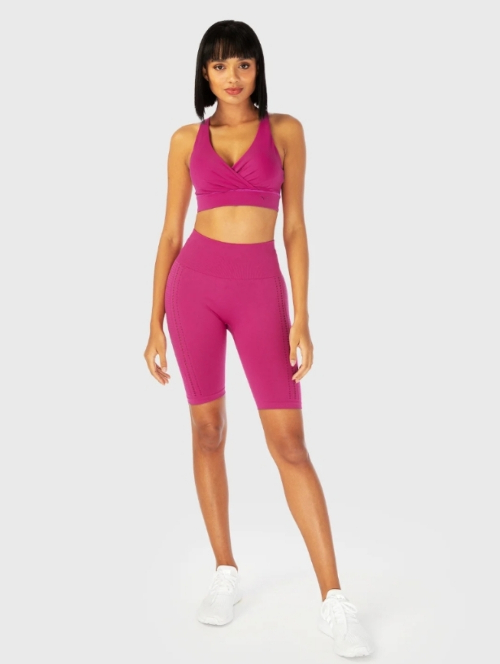 Squatwolf Infinity Seamless Workout Shorts High-Waist Fuchsia